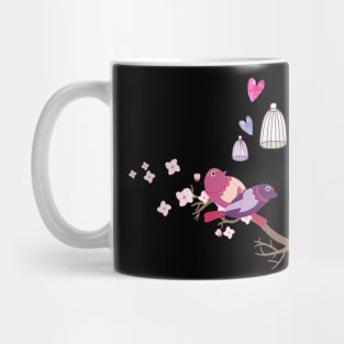 Love birds Cherry Blossom Mug